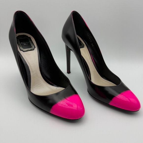 DIOR SUBLIME PUMP BLACK PINK 41 - Picture 4 of 10